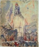 Marin, John Woolworth Building oil painting